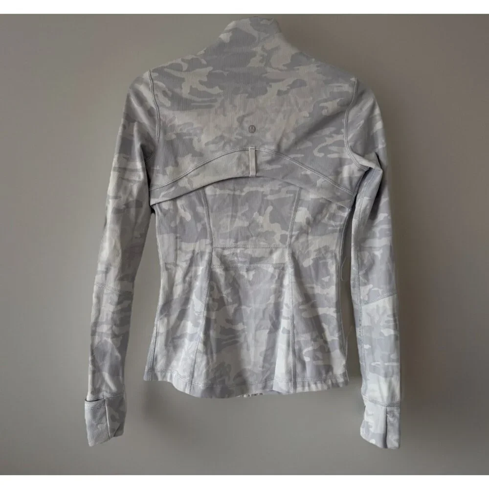 Lululemon Define Jacket Womens 6 Gray Lux Jacquard Slim Fit‎ Running Gym READ!